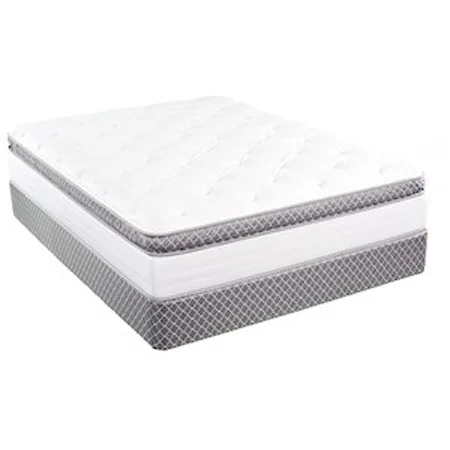 Queen Pillow Top Mattress and Wood Foundation